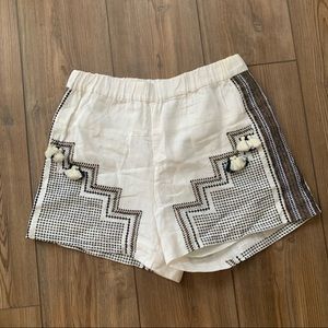 J. Crew Collection Tassel Linen Pull-on Short